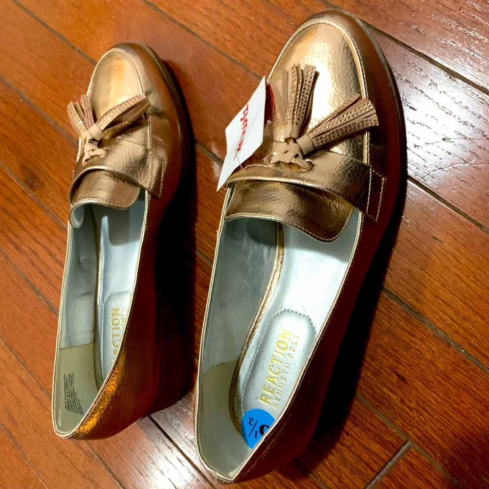 Gold Loafers (hint of rose gold)